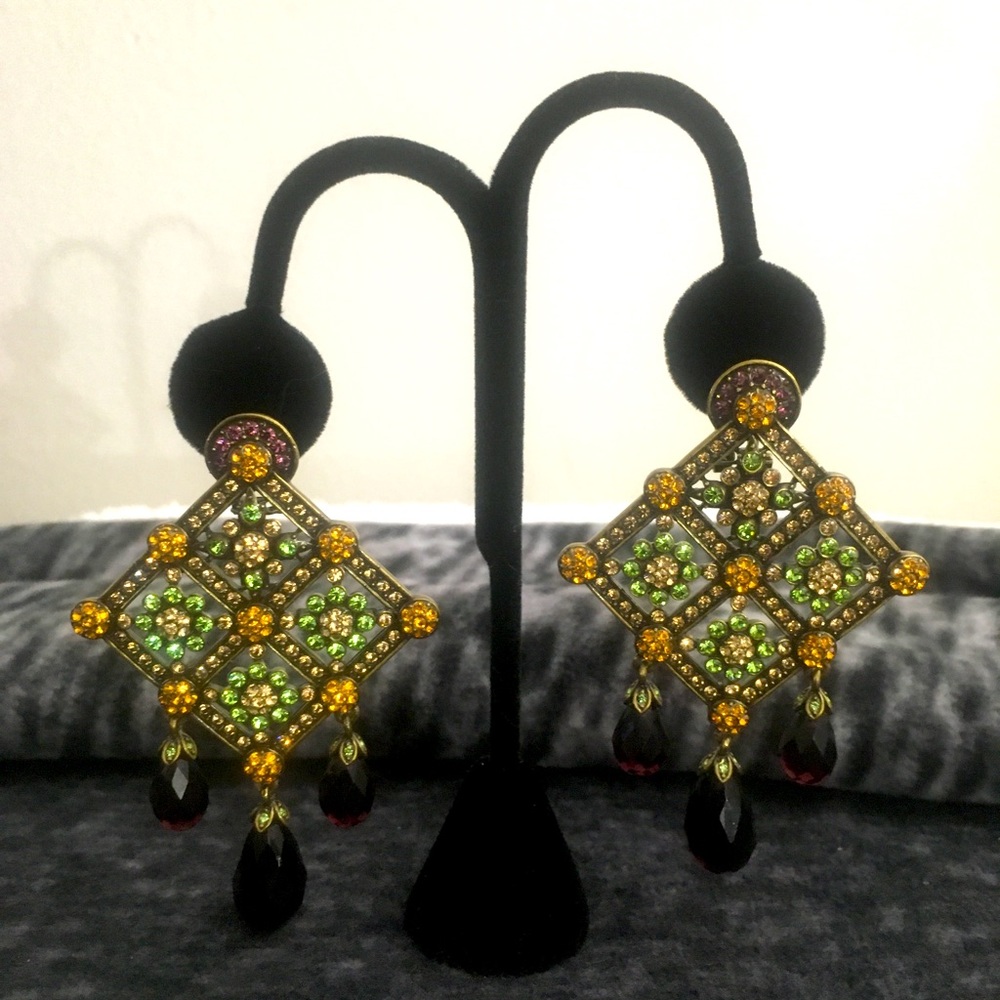 LaVintage Antique Custom Amethyst Drops Earrings